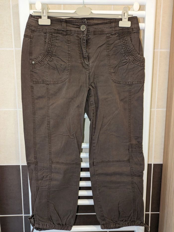 Pantacourt camaïeu marron T40