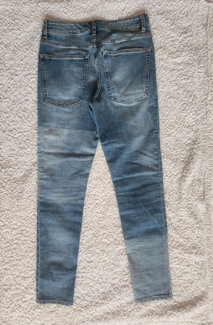 Jean bleu effet rapiécé T.34/XS - photo numéro 3