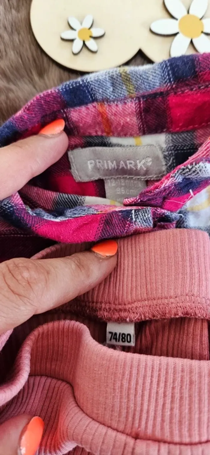 Ensemble Chemise à carreaux et legging 18 mois fille - photo numéro 4