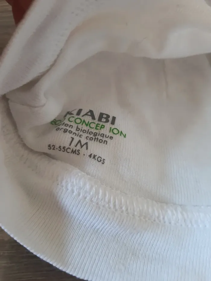 Bonnet naissance taille 1 mois blanc - photo numéro 2