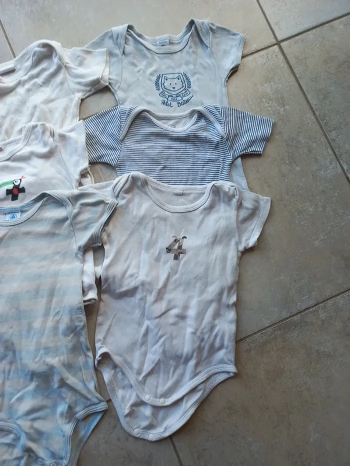 Lot de 6 bodys manches courtes 18/24 mois Petit bateau - photo numéro 3
