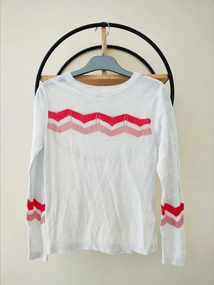 8 ans pull fin tape a l'oeil