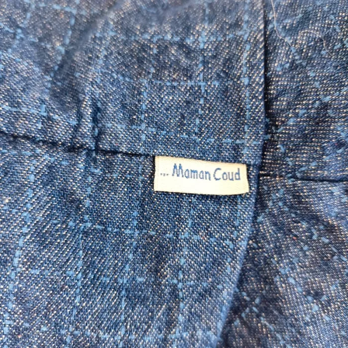 Bob enfant bleu denim chiné Maman Coud doublé coton, chapeau été bébé mixte T001 - photo numéro 3