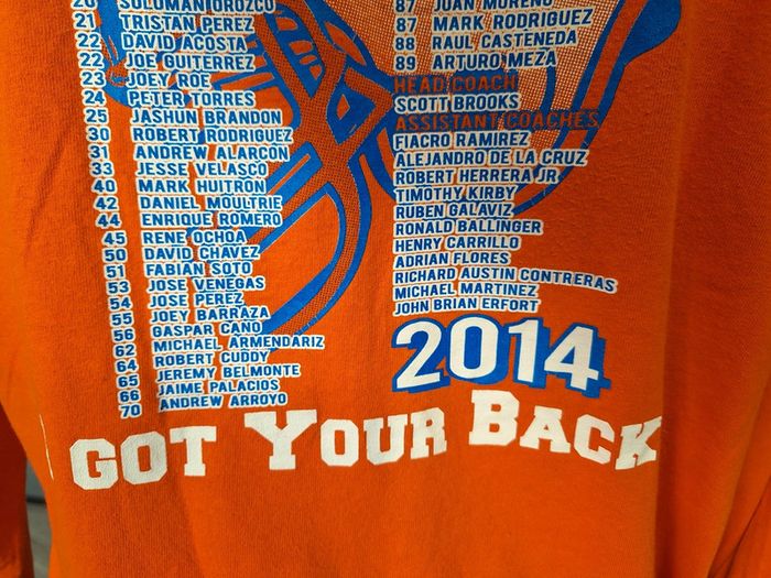 tee shirt manches longues imprime vintage gildan - canutillo eagles playoffs 2014 - taille L (502) - photo numéro 9
