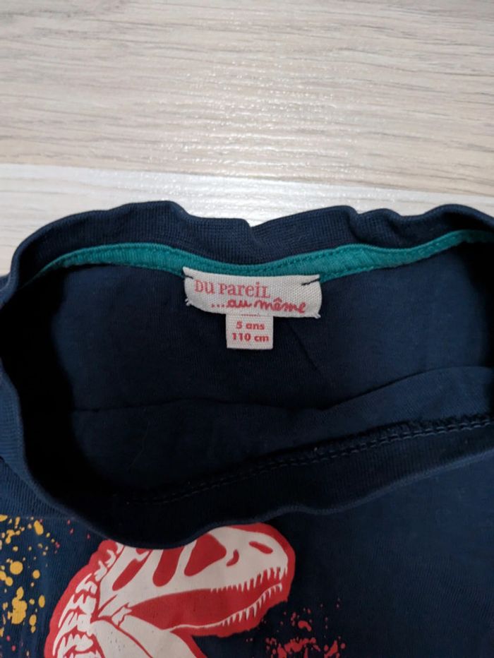 T-shirt manches longues garçon 5 ans T-Rex - photo numéro 3