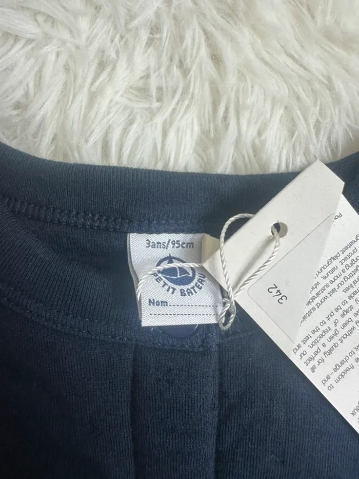 Cardigan bleu marine Petit bateau taille 3 ans - photo numéro 2