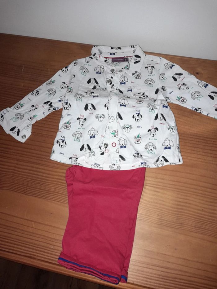 ensemble Sergent Major 9mois pantalon et chemise