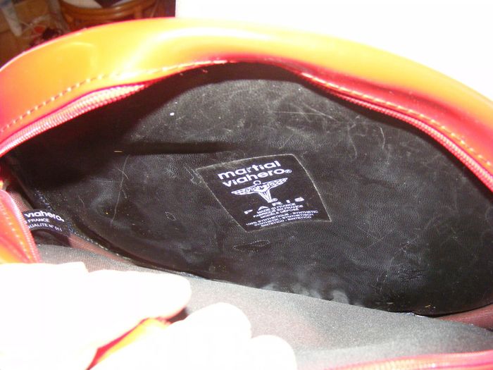 sac à main vintage rouge forme arrondie - photo numéro 3