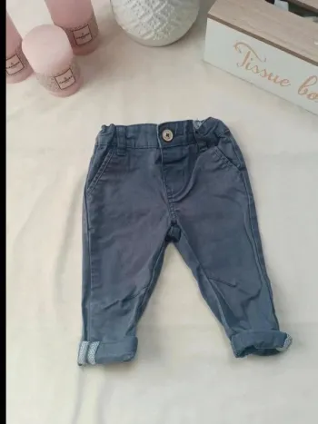 Pantalon chino bleu pétrole Primark garçon 12 mois