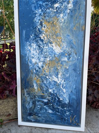 🌌 « Matrice » Peinture acrylique sur toile de récupération