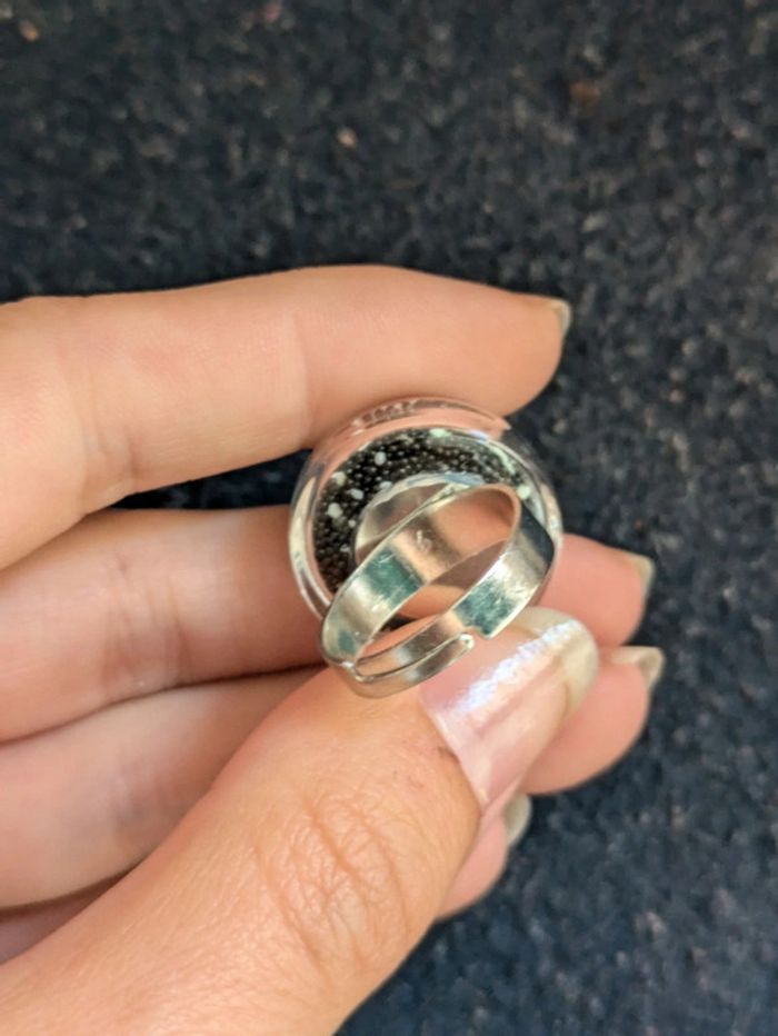 Bague ronde en verre style pylônes - photo numéro 3