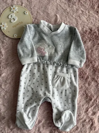 Pyjama chaud lapin 3 mois