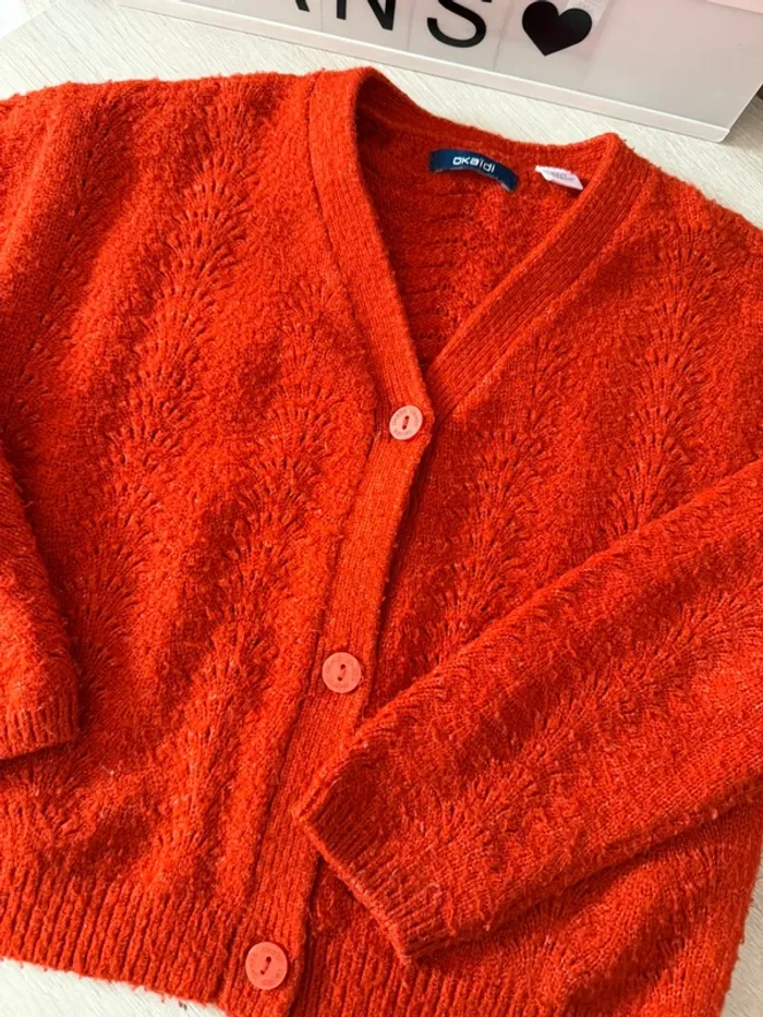 Gilet couleur brique Okaïdi 6 ans - photo numéro 2