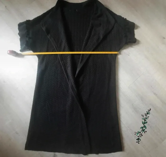 Grande veste  gilet poncho longue en maille fantaisie. - photo numéro 7