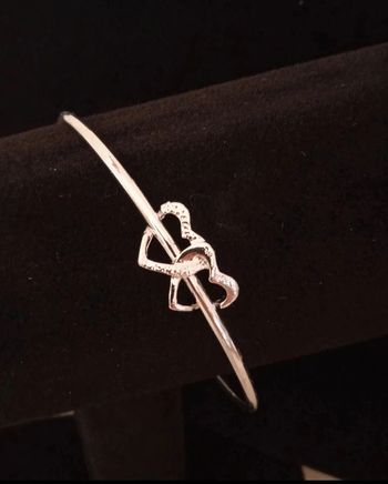 Bracelet coeur fantaisie argenté