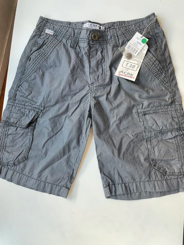 short rayures noires homme taille 38 cbk
