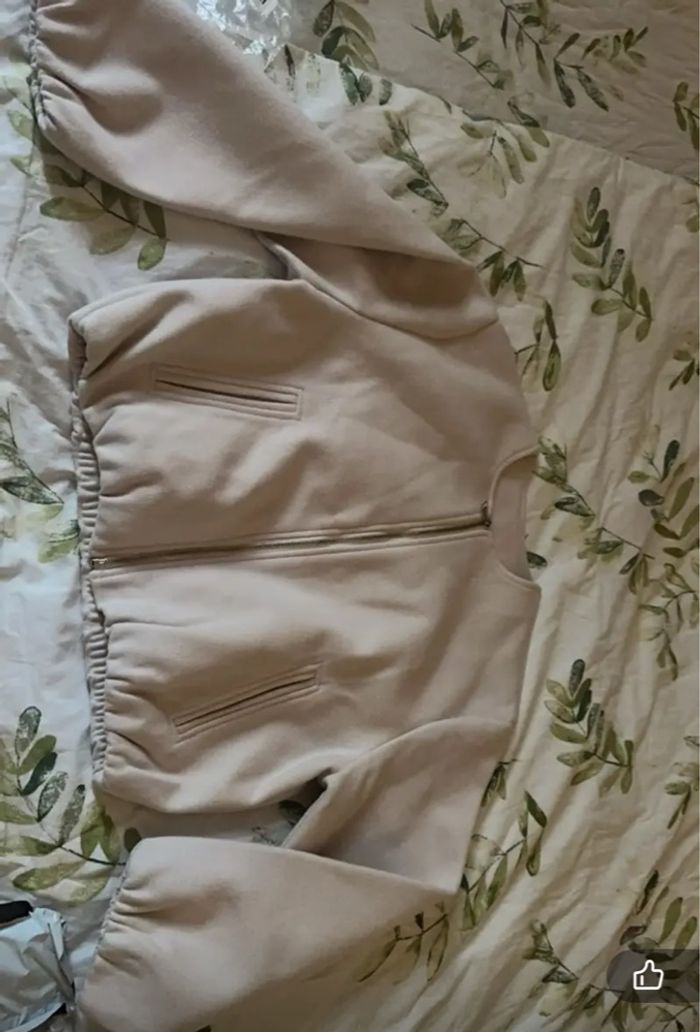 Veste bomber décontractée pour femme, col rond, coupe oversize, zip devant, poches, lavage à la main, manteau d'hiver léger et respirant - photo numéro 2