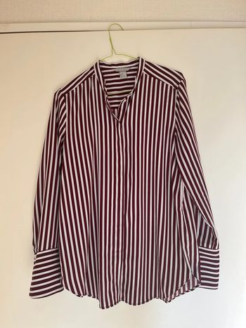 Chemise rayée bordeaux