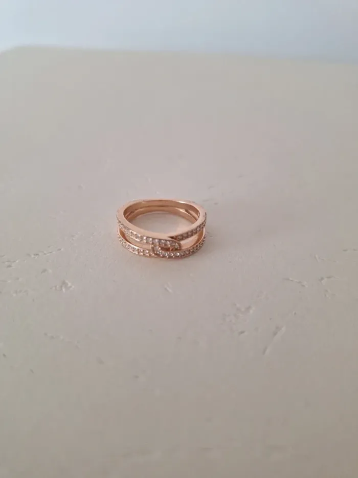 💥 Bague triple en or rose 💥
