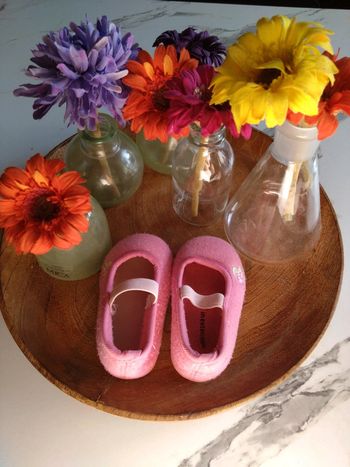 Petits chaussons Roses bébé fille in extenso taille 18