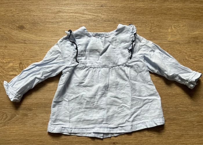 Blouse 12 mois bleu ciel