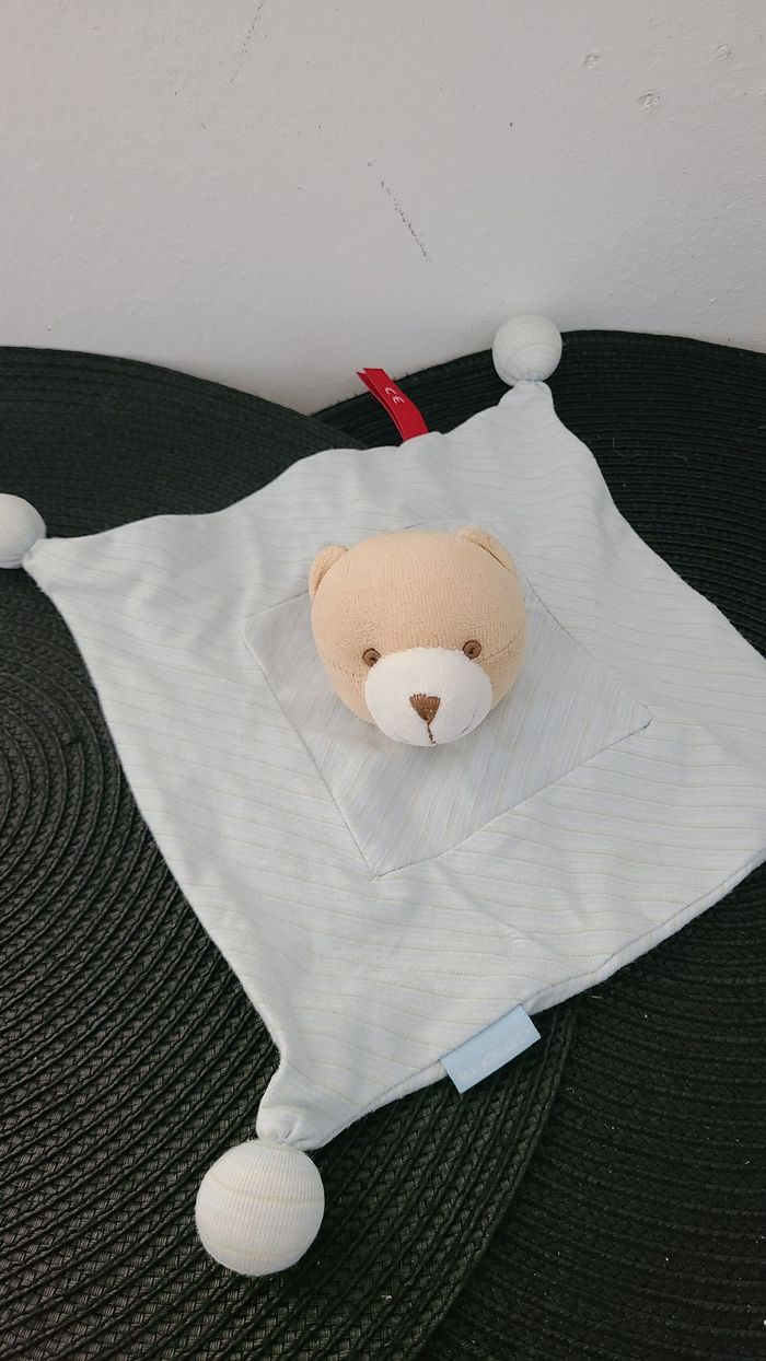 Doudou plat Ours bleu maxikids - photo numéro 2