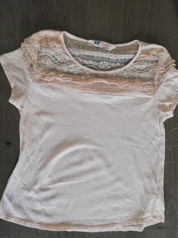 Tee-shirt dentelle 10 ans