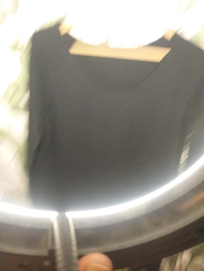 Robe basique noir longue manches m&s taille l - photo numéro 3