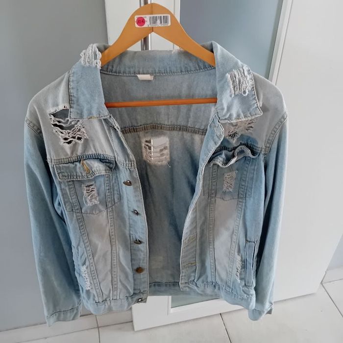 Veste en jeans style usé