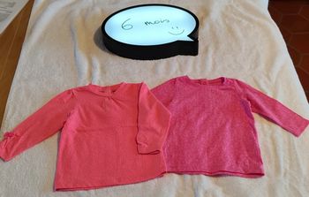 Lot 2 tee-shirt manches longues 6 mois