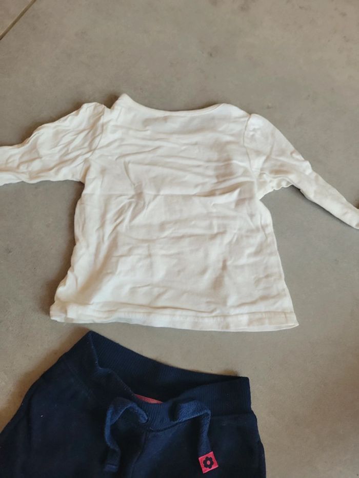 Lot ensemble hiver pantalon jogging haut manche longue 74 cm bébé fille - photo numéro 5