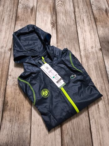 Coupe vent Lacoste édition Roland Garros S bleu marine Neuf
