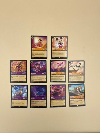Lot de 10 cartes Disney Locarna
