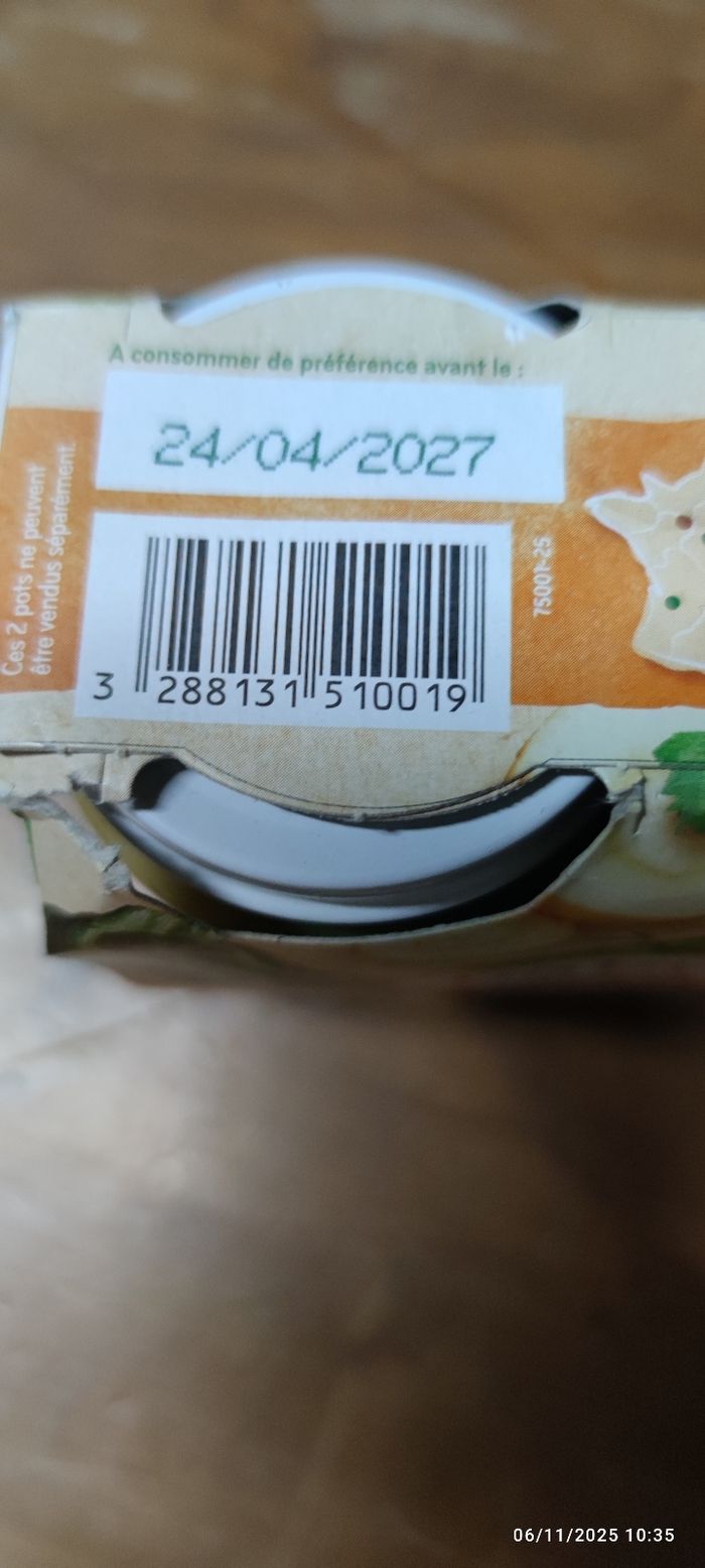 Baby bio petits pois panais courgette veau - photo numéro 2