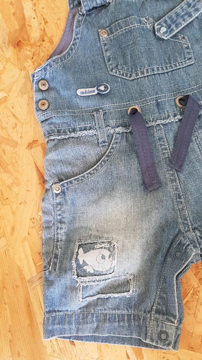 Salopette short en jean - photo numéro 2
