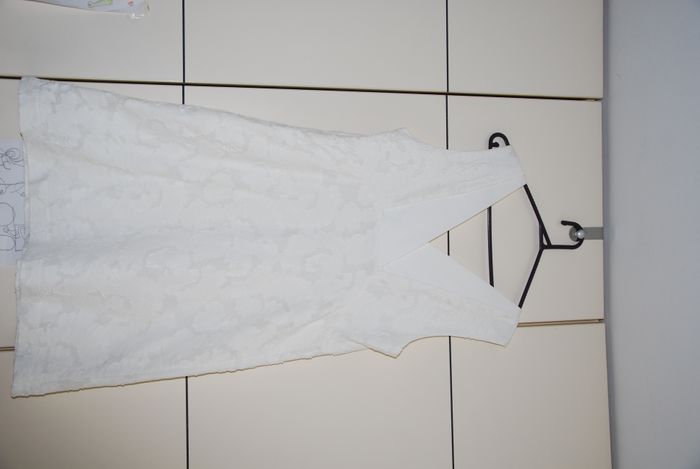 robe soirée cérémonie blanche comptoir des cotonniers 40 coton soie - photo numéro 3