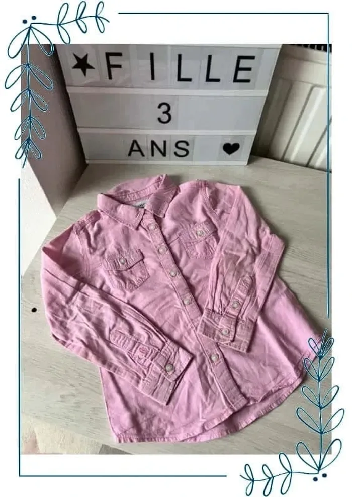 Chemise légère rose LOGG 3 ans 98 cm