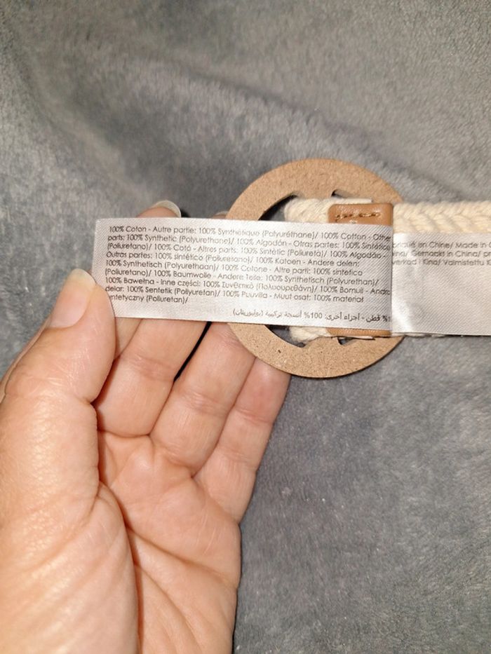 Ceinture beige coton 130 cm - photo numéro 6