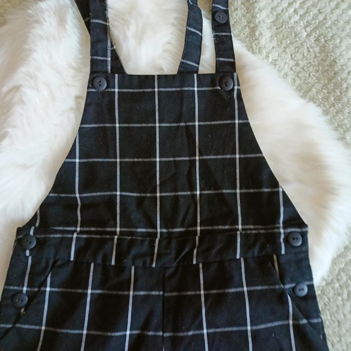Salopette noir carreaux chic 10 ans - photo numéro 5