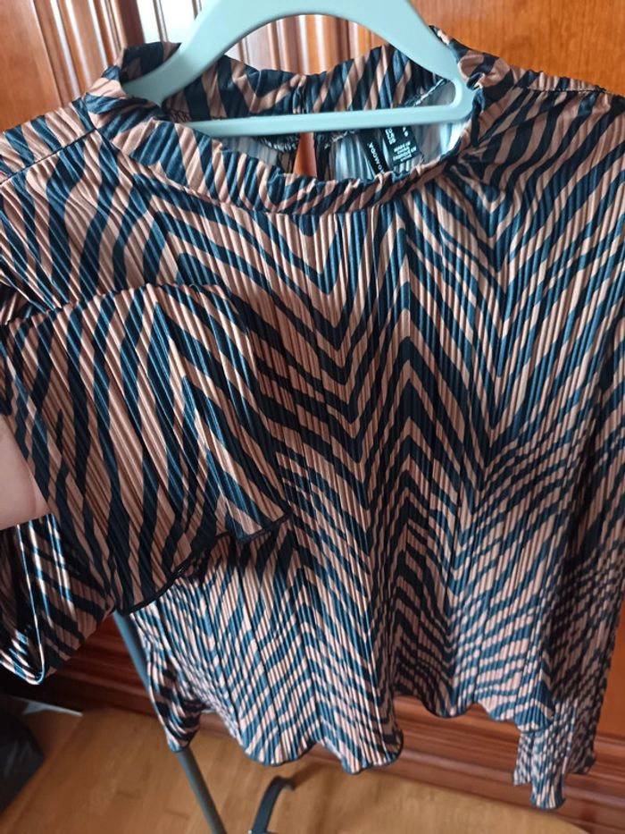 Top plissé zèbré Vero Moda S - photo numéro 4