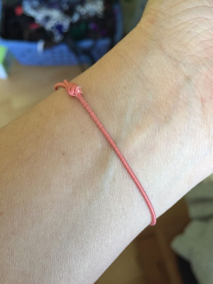 Bracelet fantaisie élastique rose - photo numéro 2