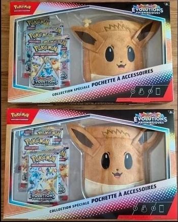 Lot de 2 Pokémon Coffret EV8.5 Pochette Accessoires Évolutions Prismatiques FR Neuf