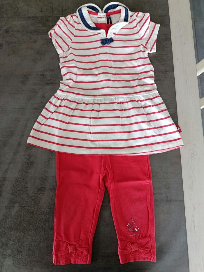 Ensemble legging+tunique  fille 12 mois