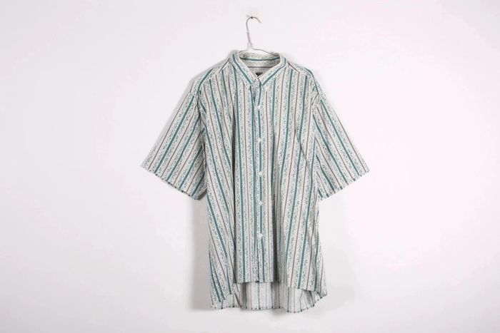 Superbe chemisette vintage 80's en coton motif liberty (#240197)