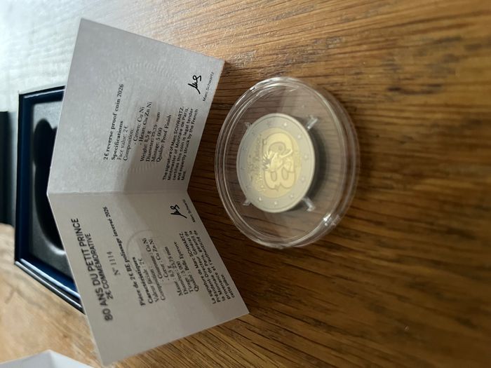 Monnaie de 2€ commémorative - Le Petit Prince - Polissage inversé - Qualité BE Millésime 2026 - photo numéro 2