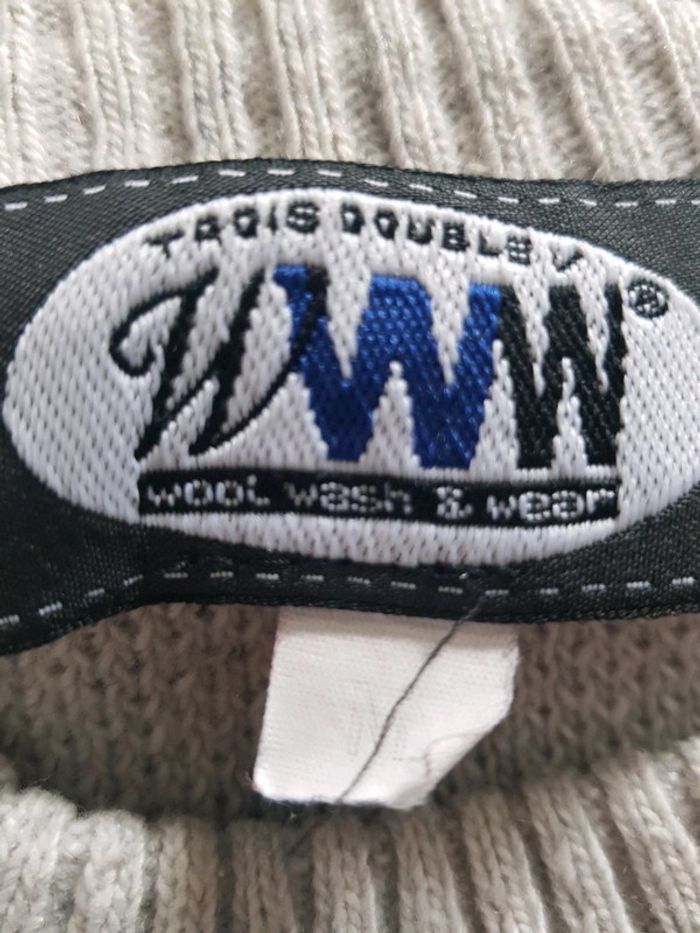 Pull beige et gris taille M. - photo numéro 2