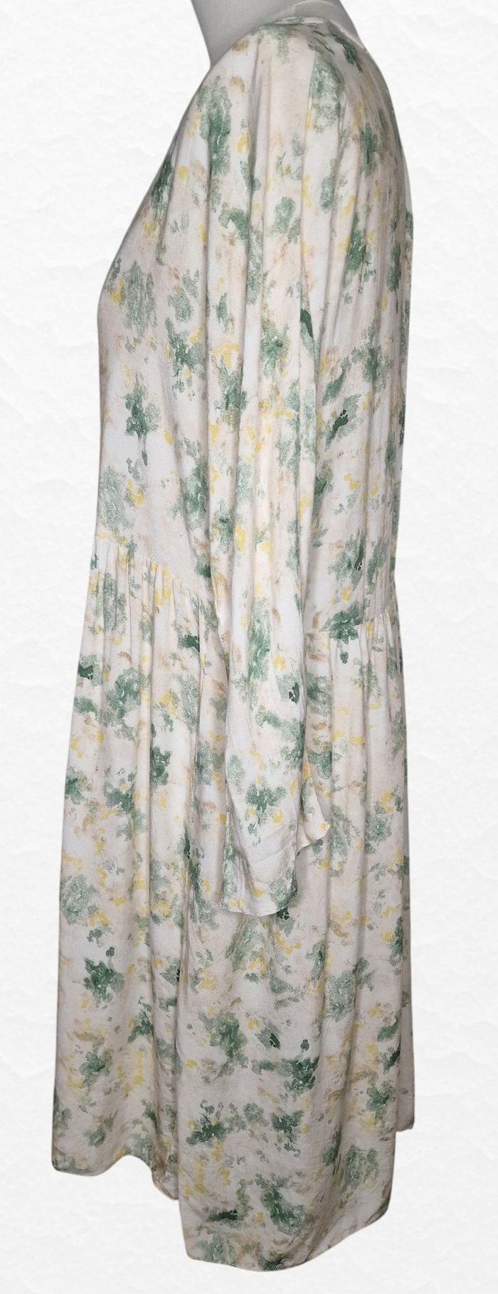 Robe casual Etam – Taille 38 – Vert Jaune Crème – État : Très bon - photo numéro 2