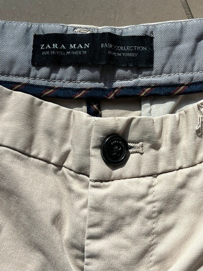 Pantalon chino beige Zara M - photo numéro 2