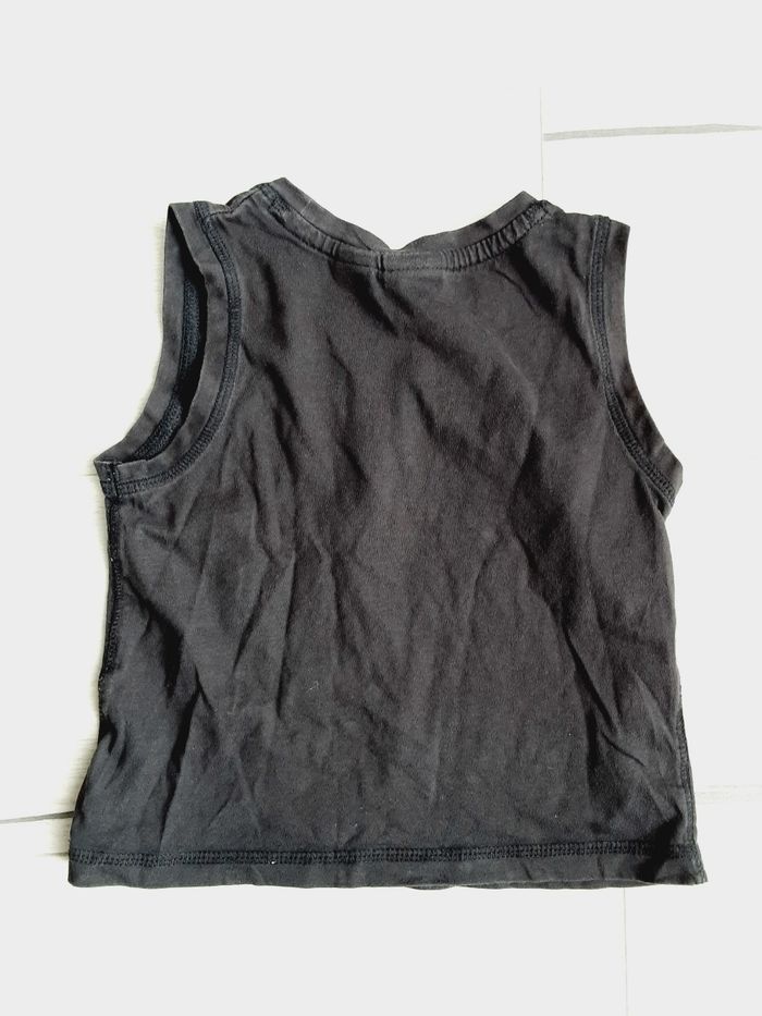 Vêtement bébé garçon tee-shirt débardeur noir Zara 2 ans - photo numéro 3