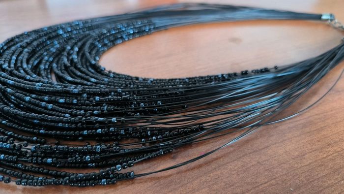 Collier multi rangs perles - photo numéro 5